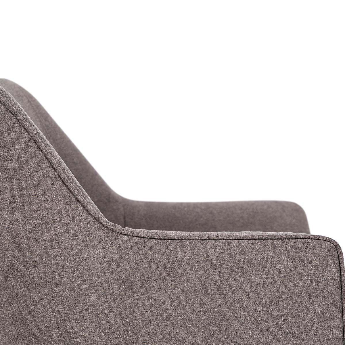 Set 2 Poltronas Rosen Matilda Tela Marron-6