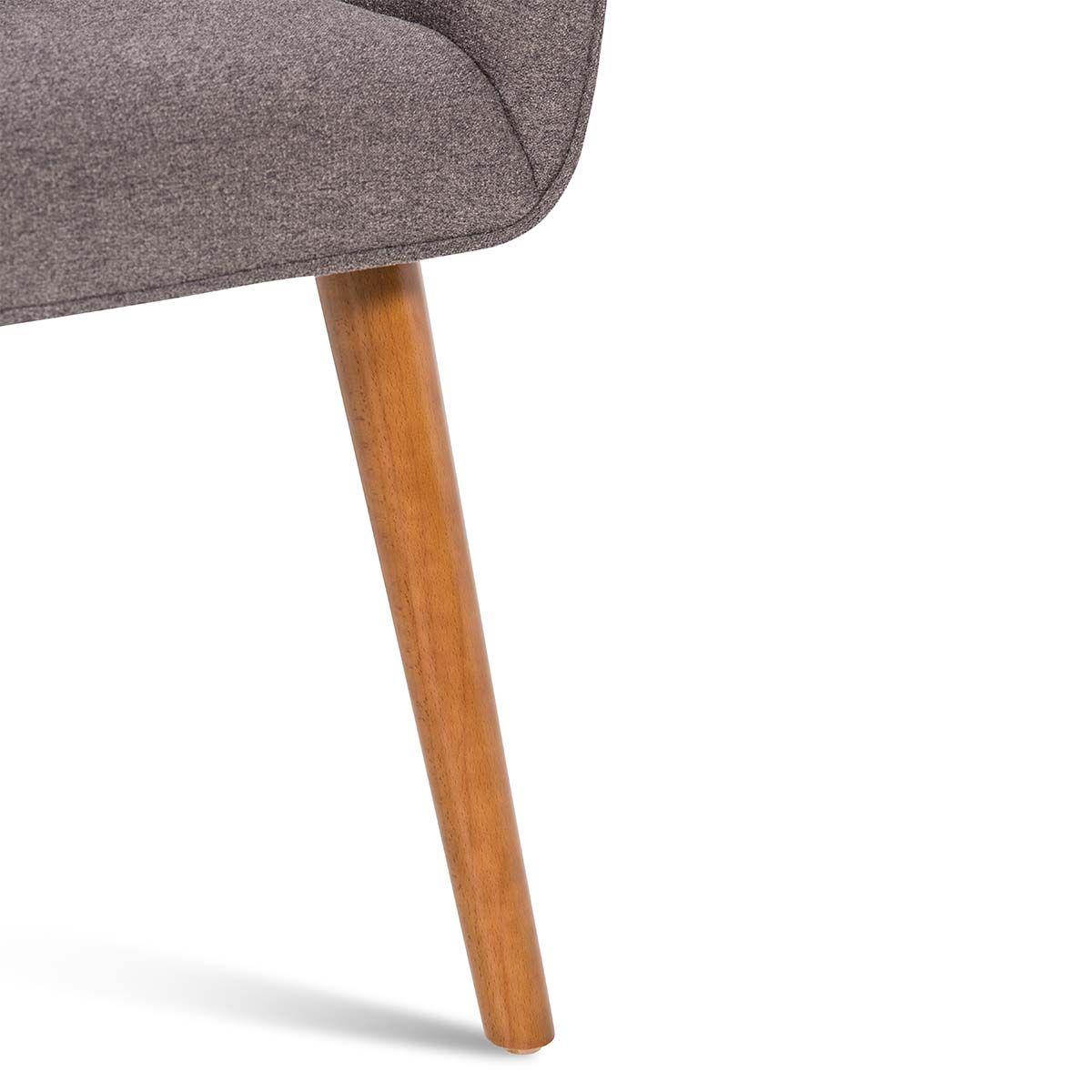 Set 2 Poltronas Rosen Matilda Tela Marron-7