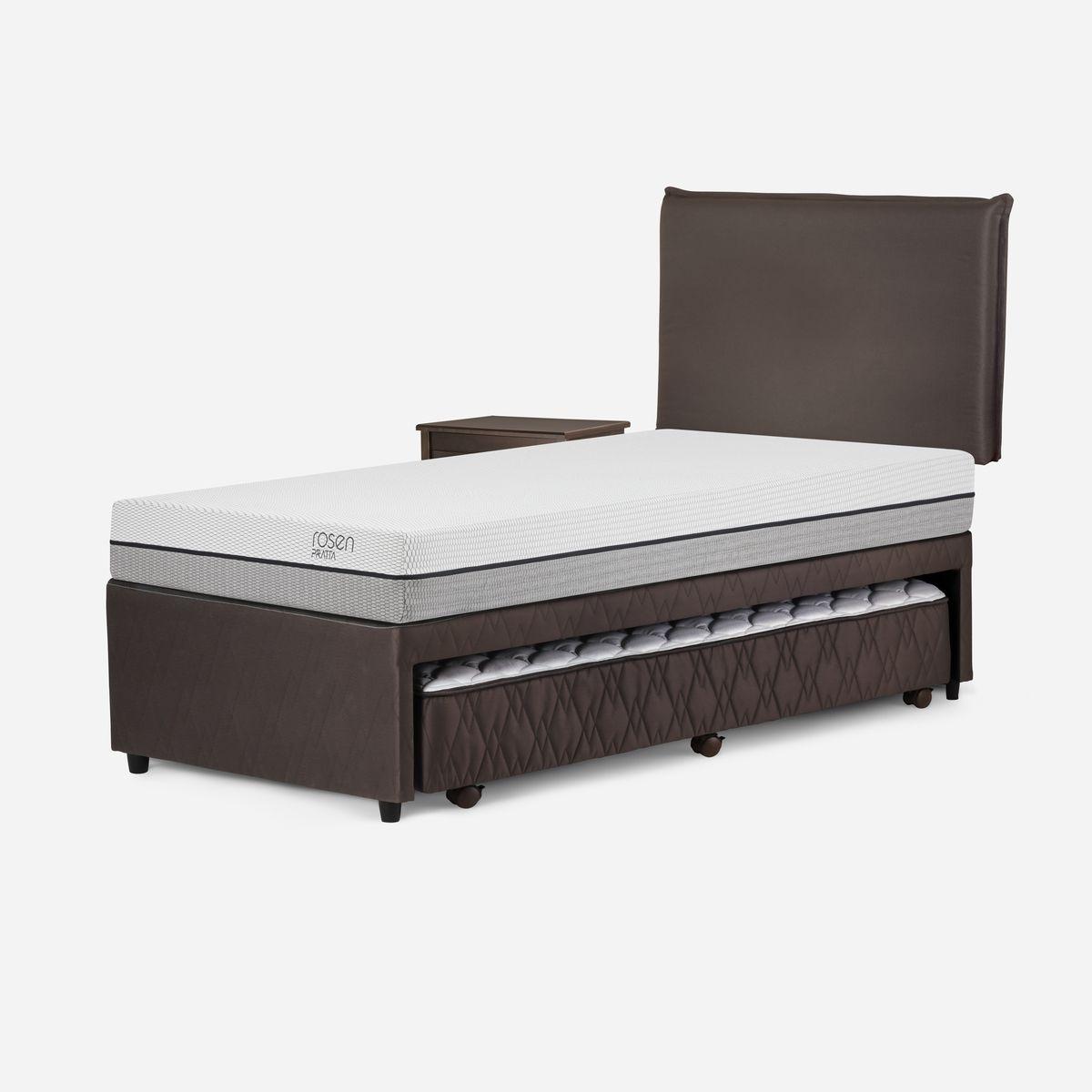Diván Cama Pratta 1,5 Plazas + Muebles Maurice Chocolate-2