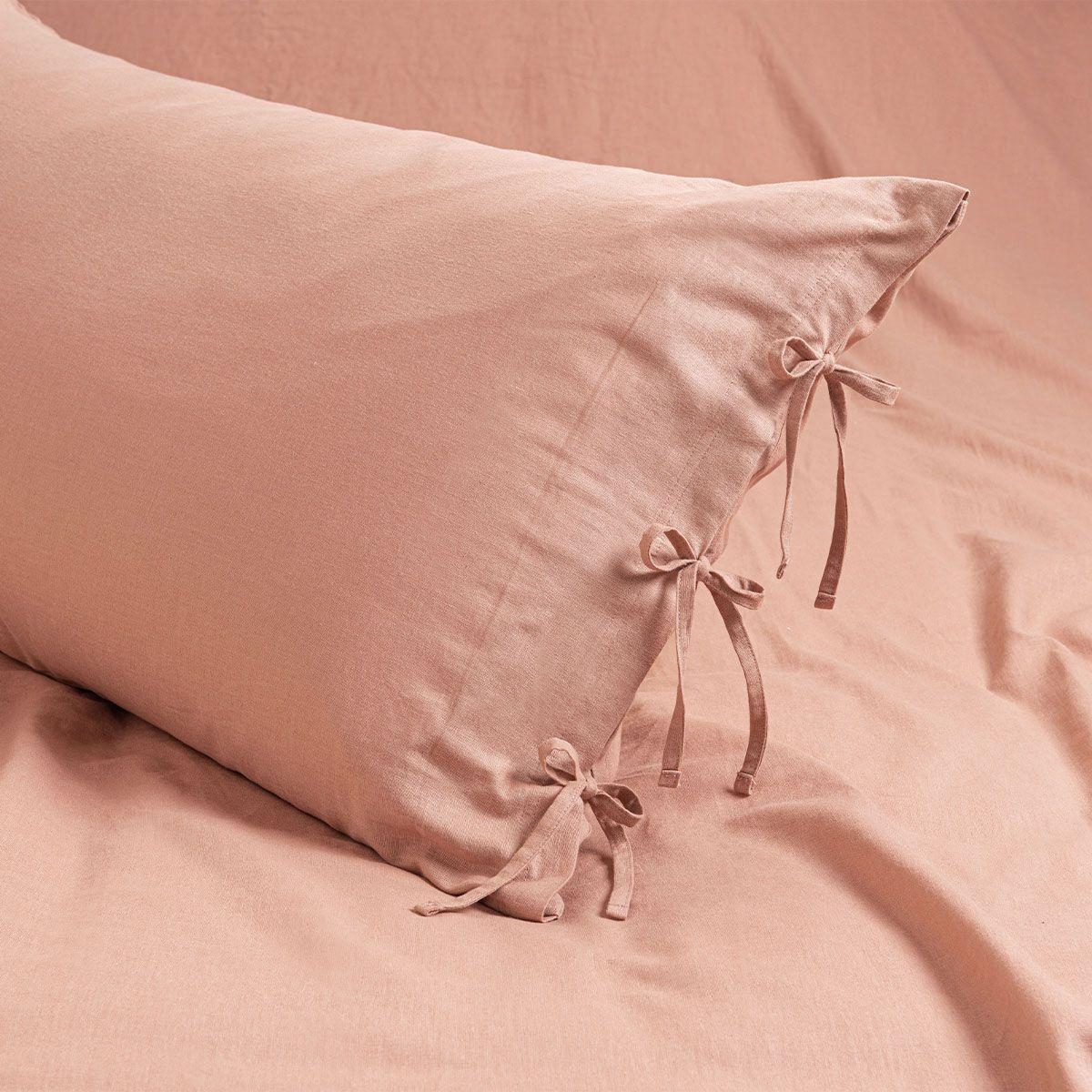 Funda Plumón Rosen Lino-Algodón Pure Liso Súper King Ambar-3