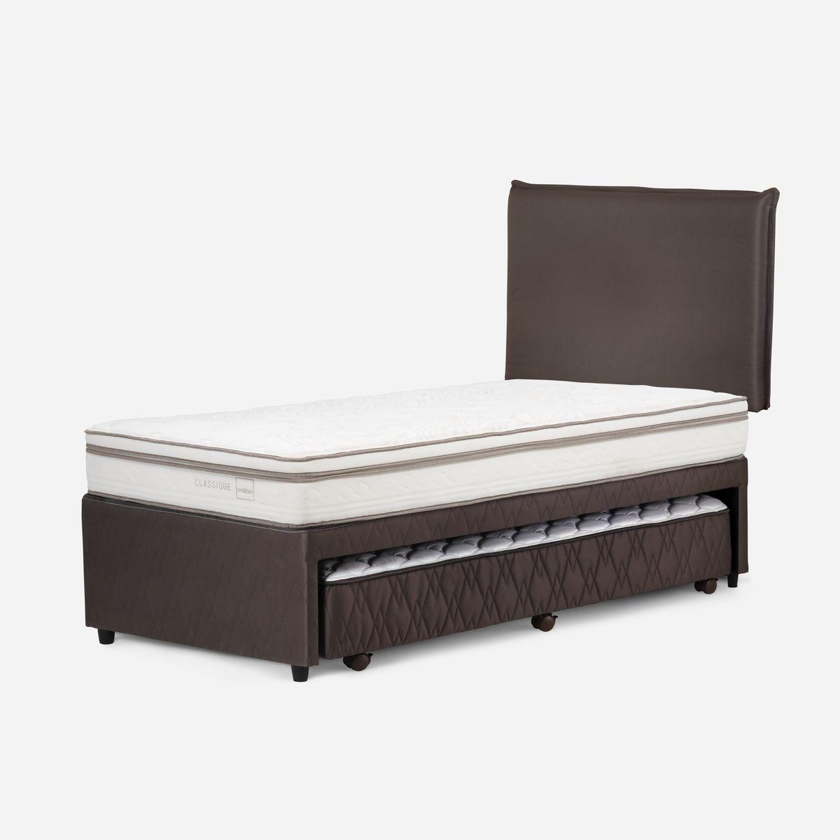 Diván Cama Classique+ 1,5 Plazas +Respaldo Maurice Chocolate-2