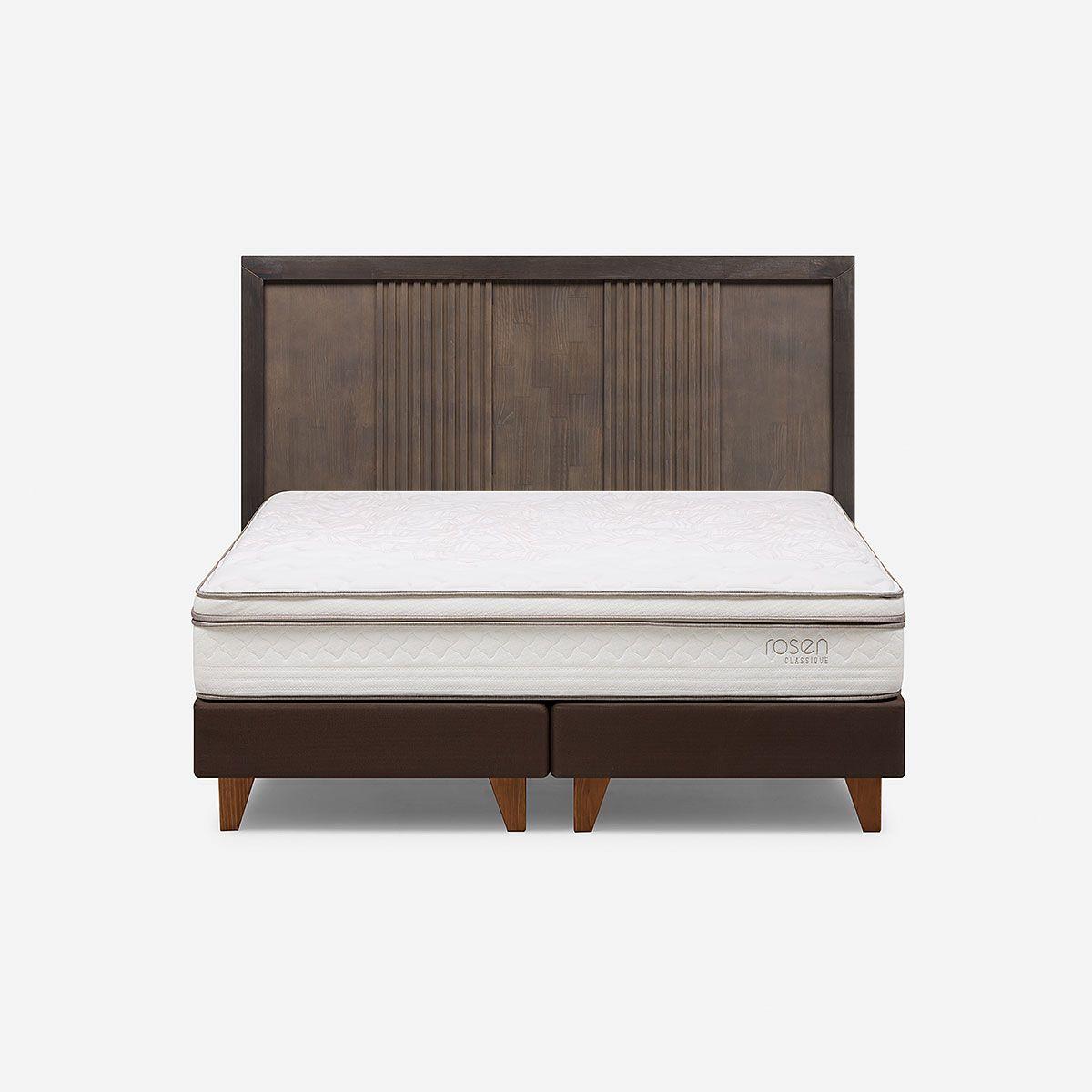 Cama Europea Classique+ 2 Plazas BD + Respaldo Marco-0
