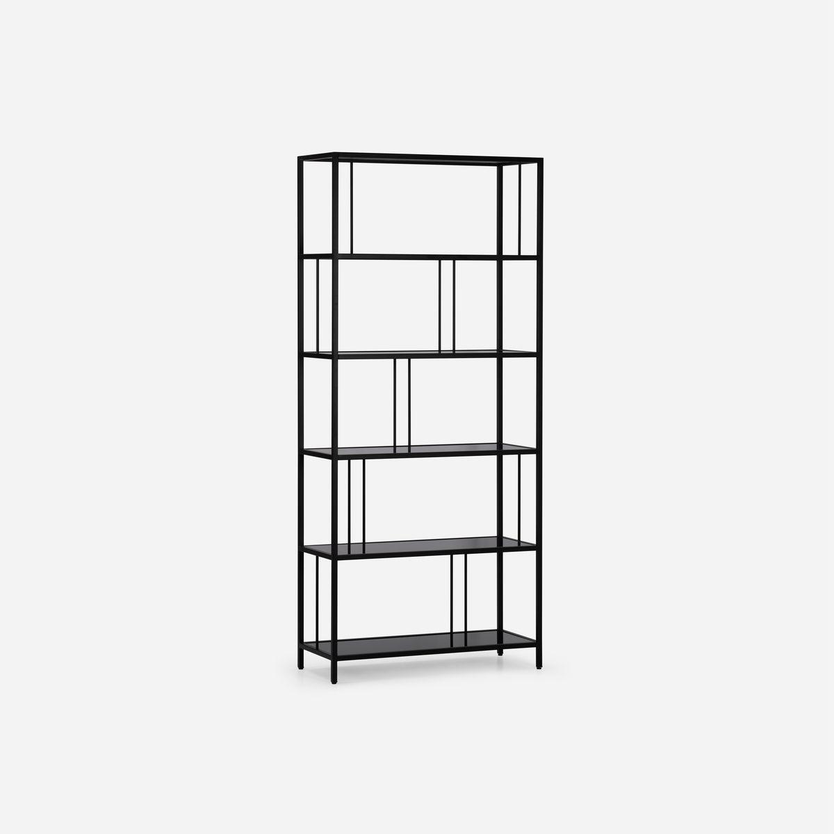 Estante Rosen Sions Hierro-Vidrio Negro-0