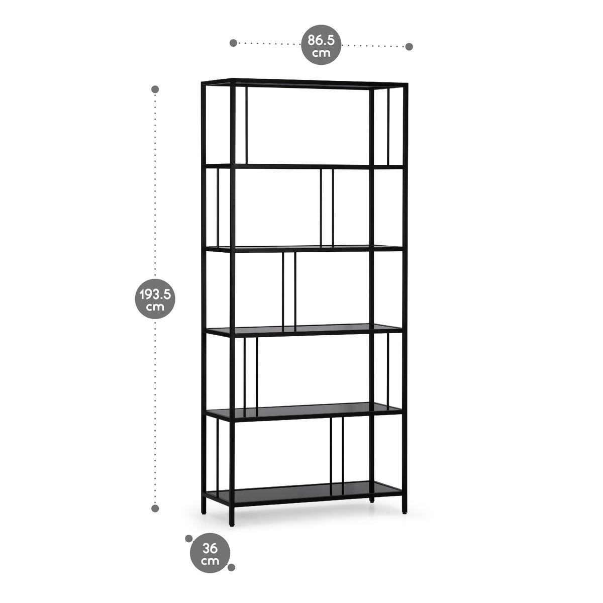 Estante Rosen Sions Hierro-Vidrio Negro-1