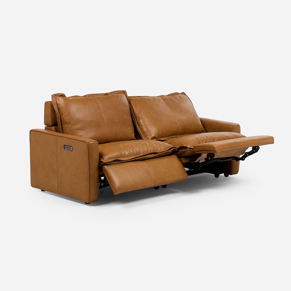 Sofá Reclinable Eléctrico Rolan 2 Cuerpos Camel-1