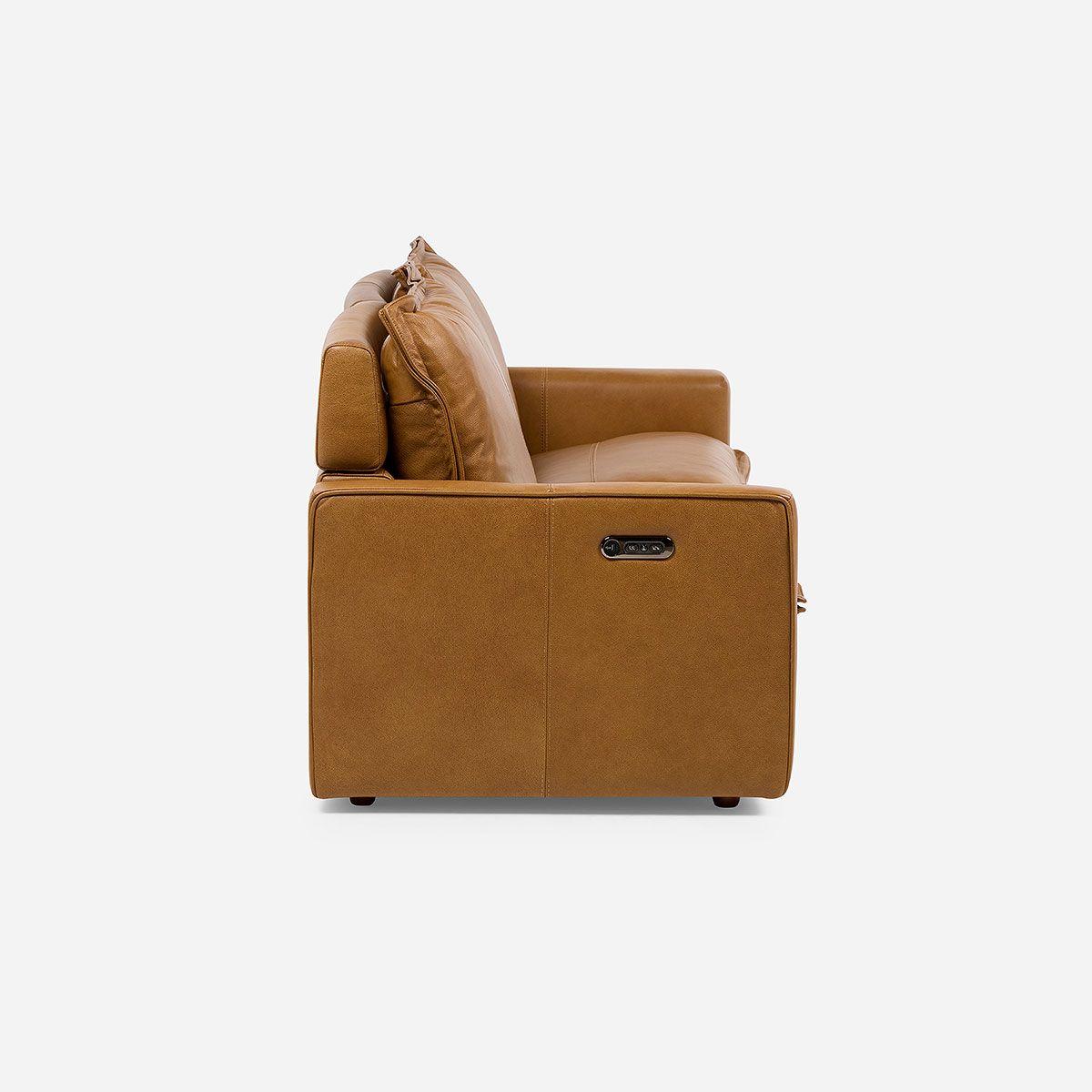 Sofá Reclinable Eléctrico Rolan 2 Cuerpos Camel-5