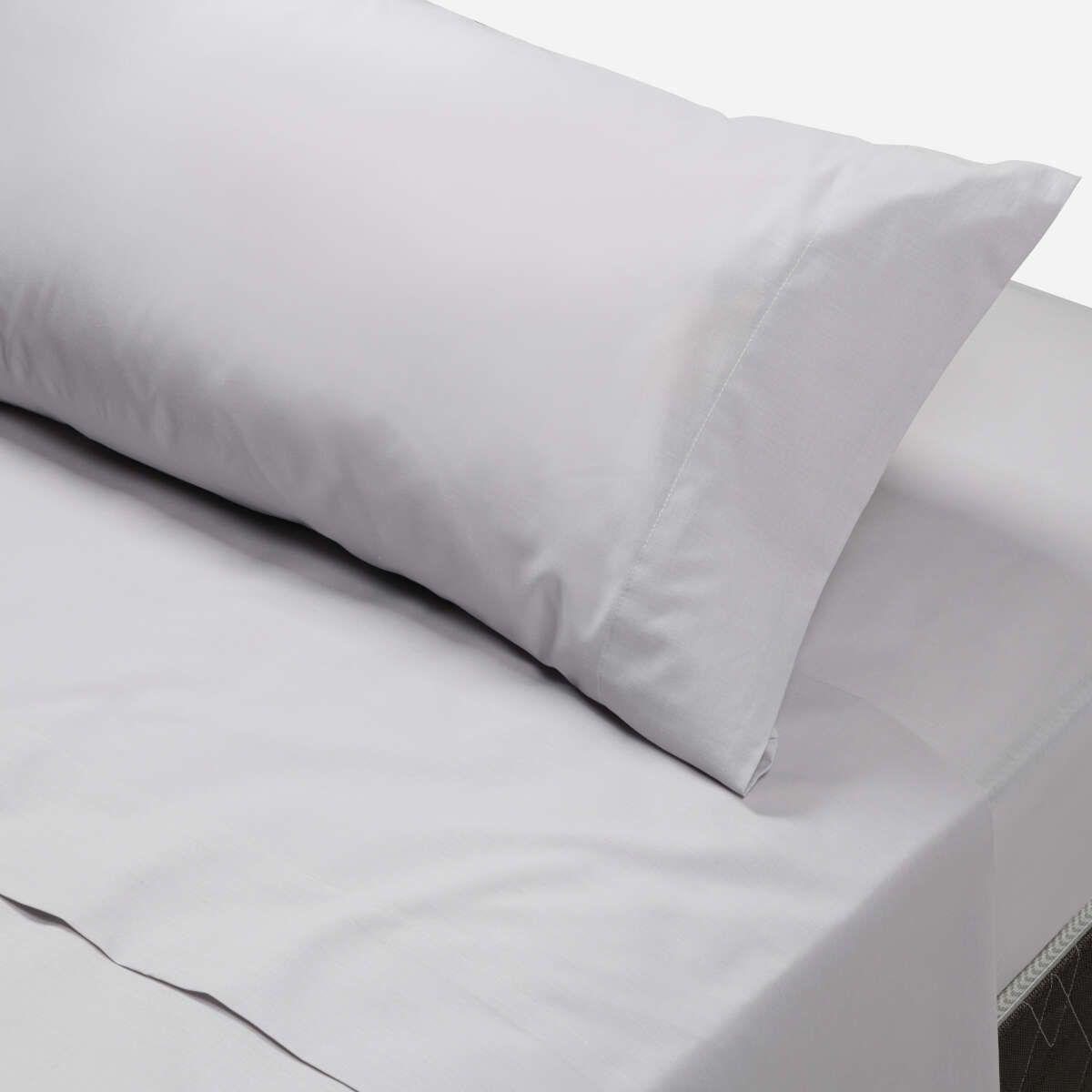 Sábana 144 Hilos Lisa Plata 1,5 Plazas-2