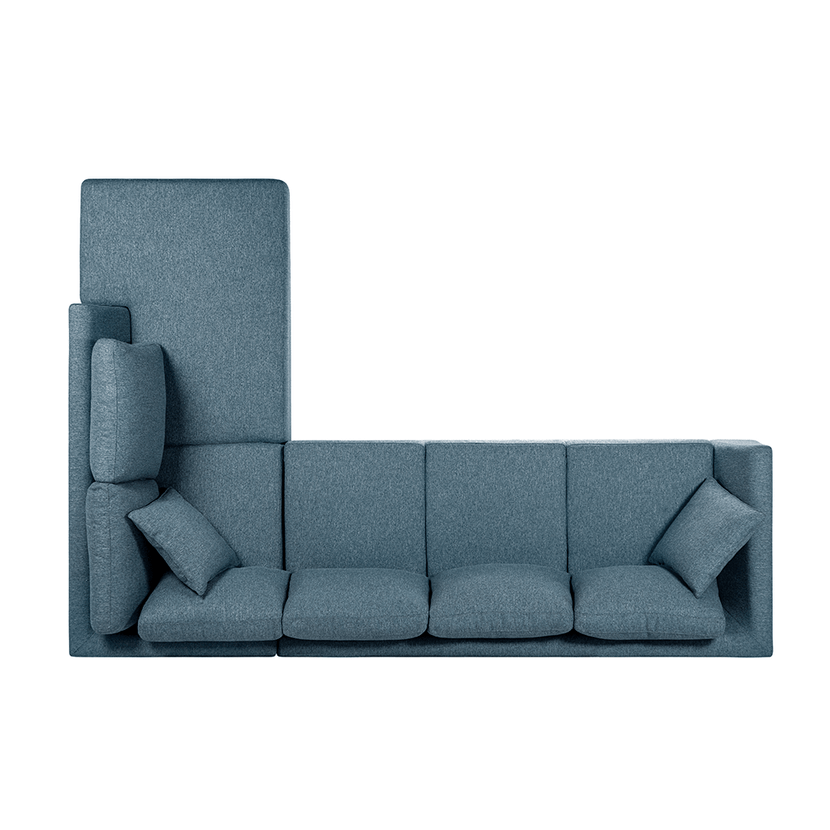 Sofá Seccional Rosen Carter Derecho Tela Denim-4