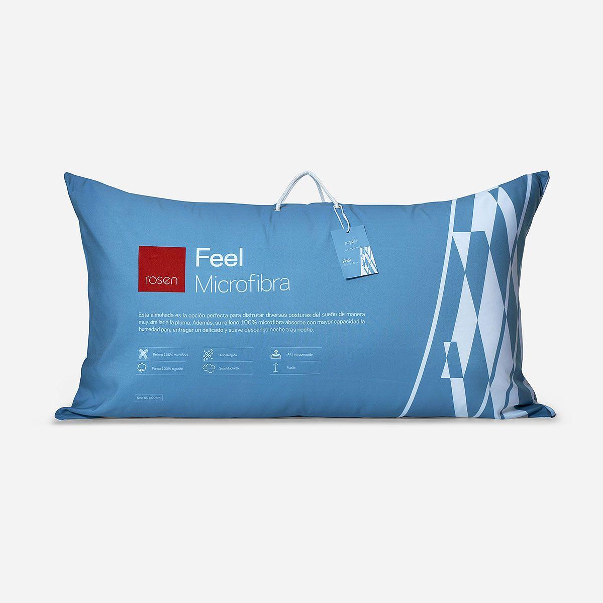 Almohada Rosen Microfibra Feel King 50x90 cm-0