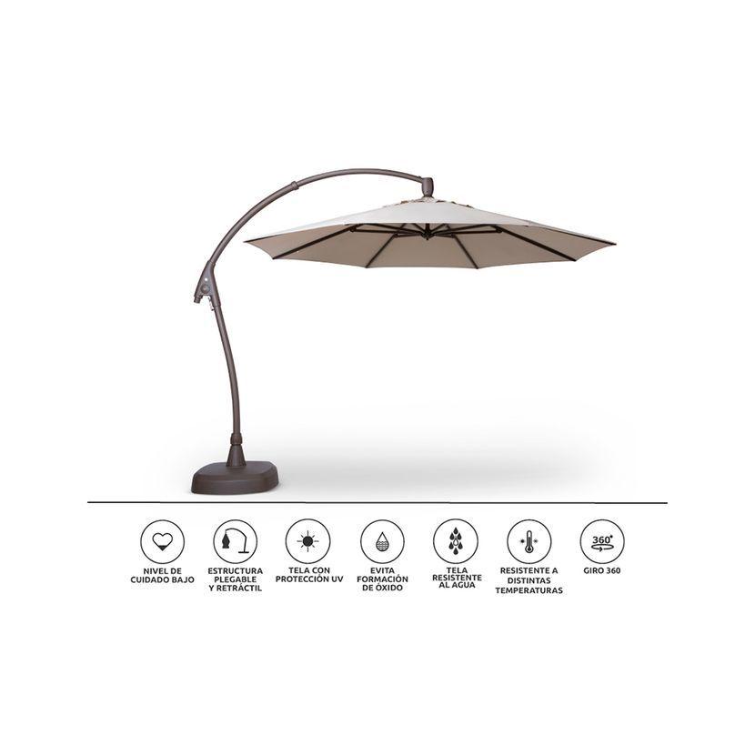 Quitasol Rosen Lateral Redondo Beige-1