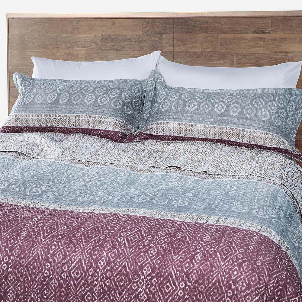 Quilt Estampado Reversible Orbis Multicolor King-2