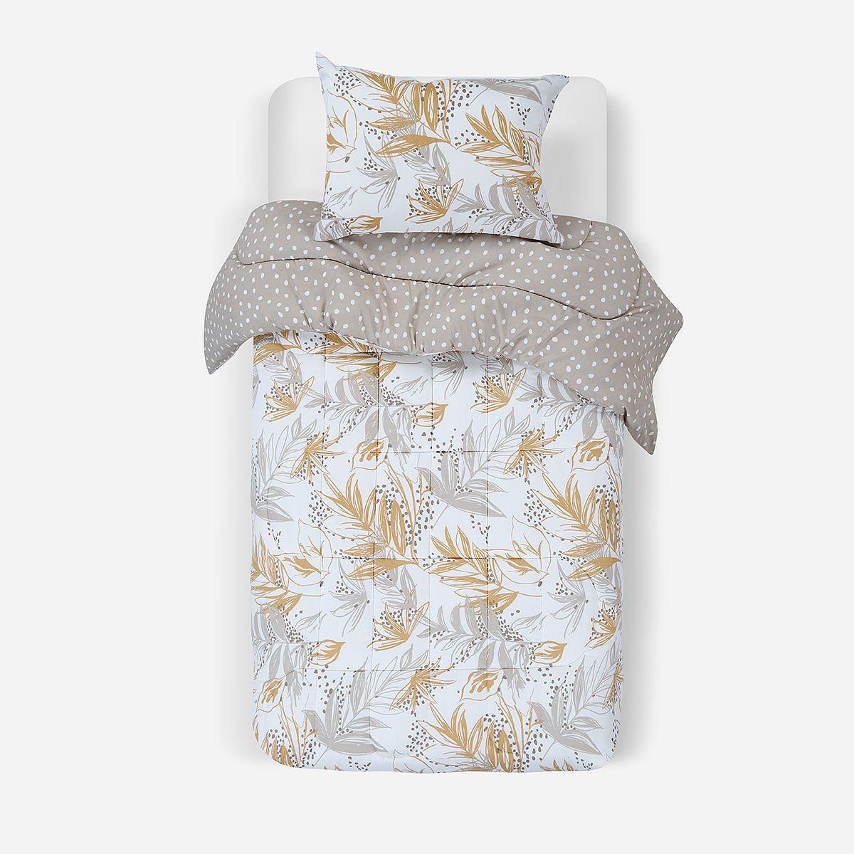 Plumón Reversible Soft Touch Amaya Café 1,5 Plazas-0