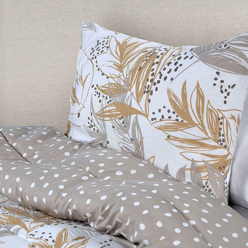 Plumón Reversible Soft Touch Amaya Café 1,5 Plazas-3