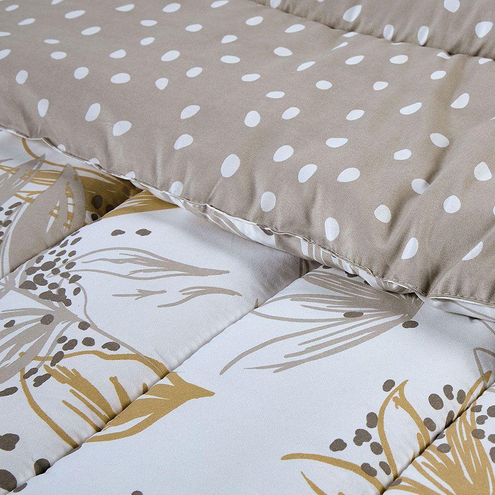 Plumón Reversible Soft Touch Amaya Café 1,5 Plazas-4