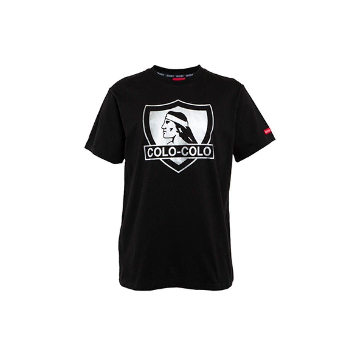 Polera Colo Colo Oficial Negra Logo Blanco-0