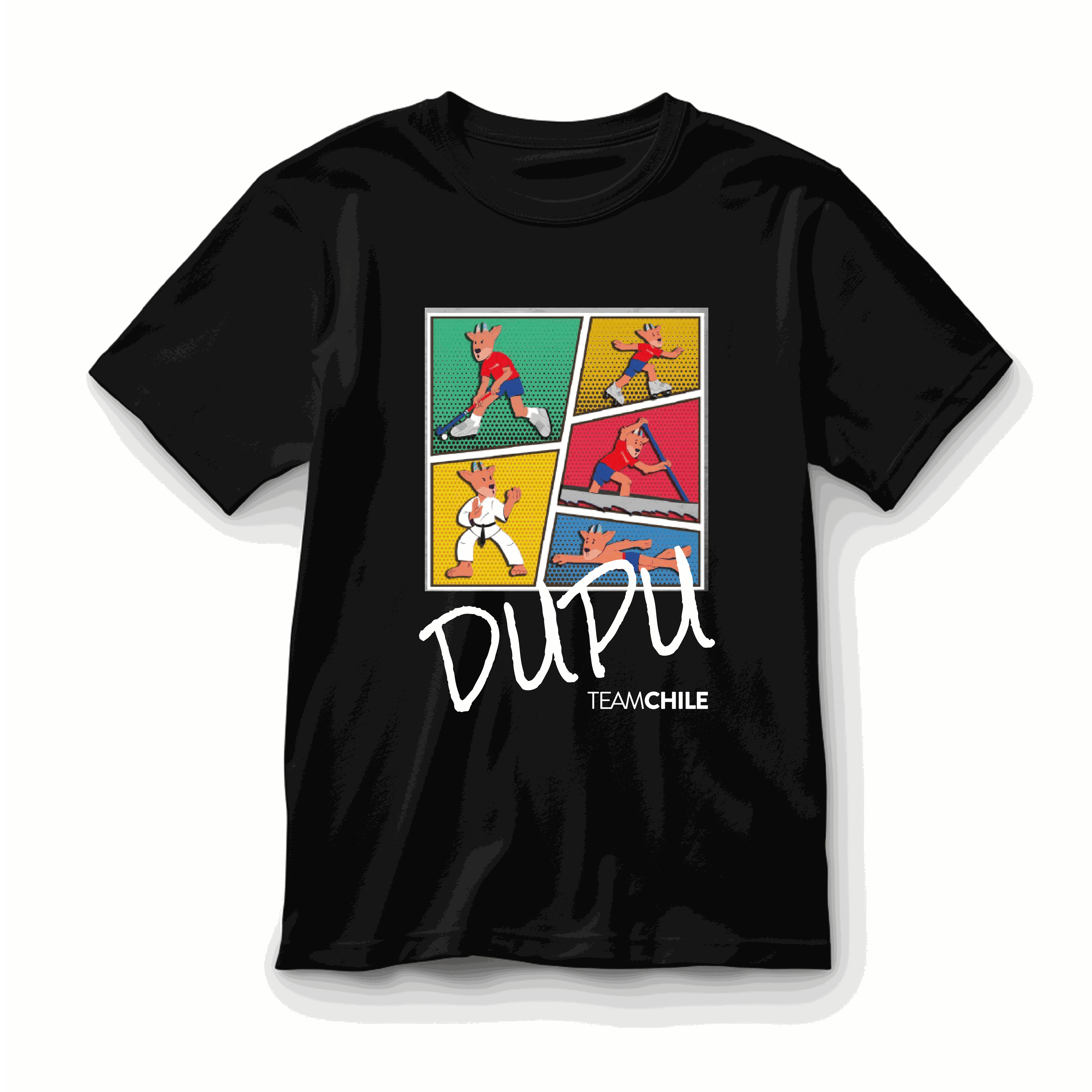 POLERA NEGRA DUPU INFANTIL TEAM CHILE-0