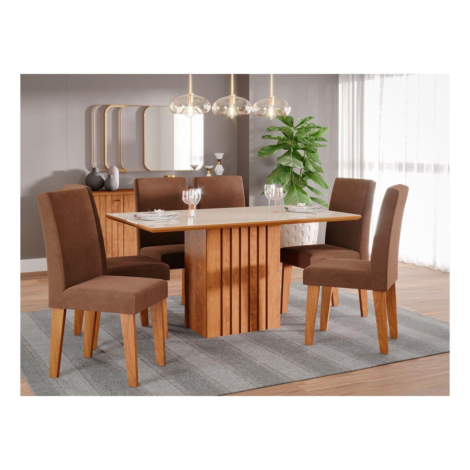 Juego de Comedor Avanti 6 Sillas Chocolate-1