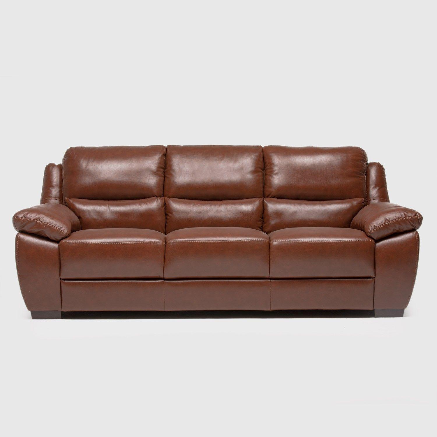 Sofá Venti 3 Cuerpos By Natuzzi Group Marrón Oscuro-0