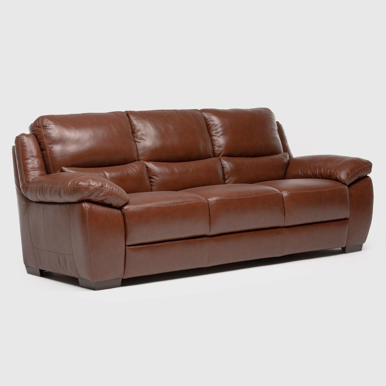 Sofá Venti 3 Cuerpos By Natuzzi Group Marrón Oscuro-1