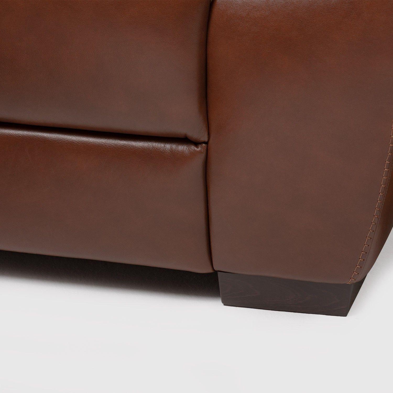 Sofá Venti 3 Cuerpos By Natuzzi Group Marrón Oscuro-4