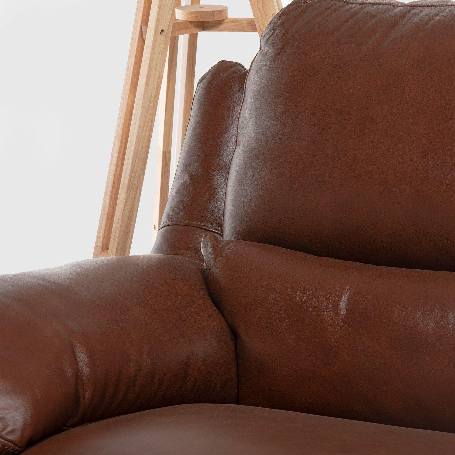 Sofá Venti 3 Cuerpos By Natuzzi Group Marrón Oscuro-3