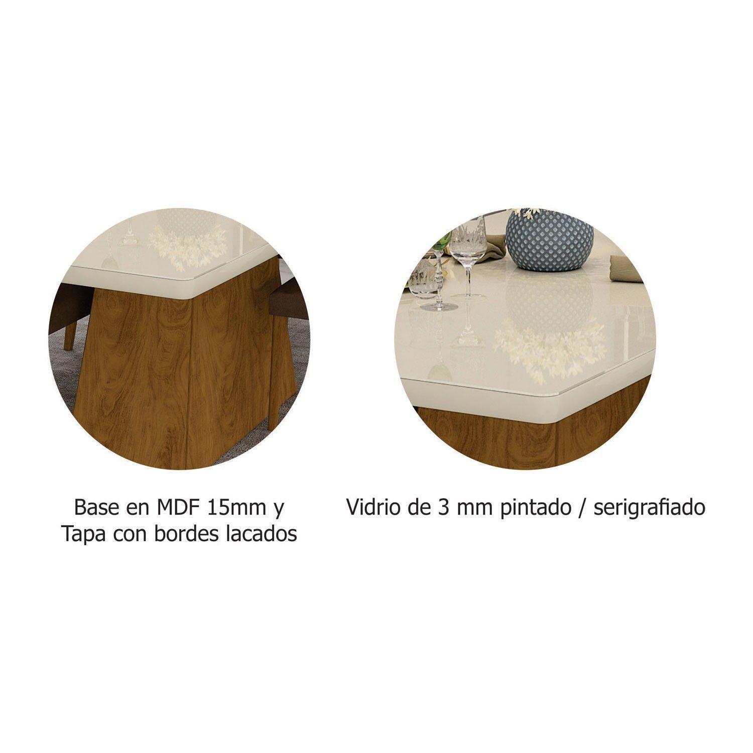 Juego de Comedor Avere 4 Sillas Café-4