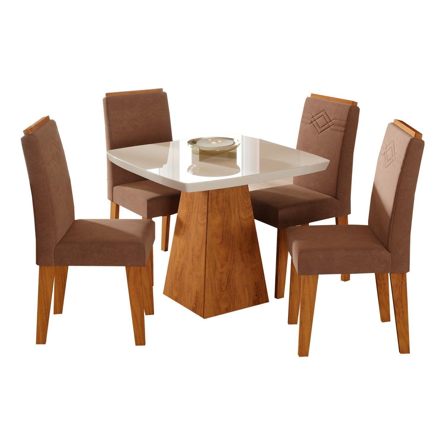 Juego de Comedor Avere 4 Sillas Café-0