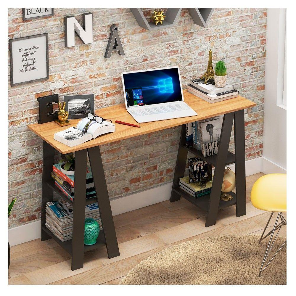 Escritorio con repisas Grafito PRESTO-1