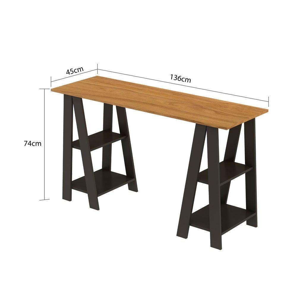 Escritorio con repisas Grafito PRESTO-2