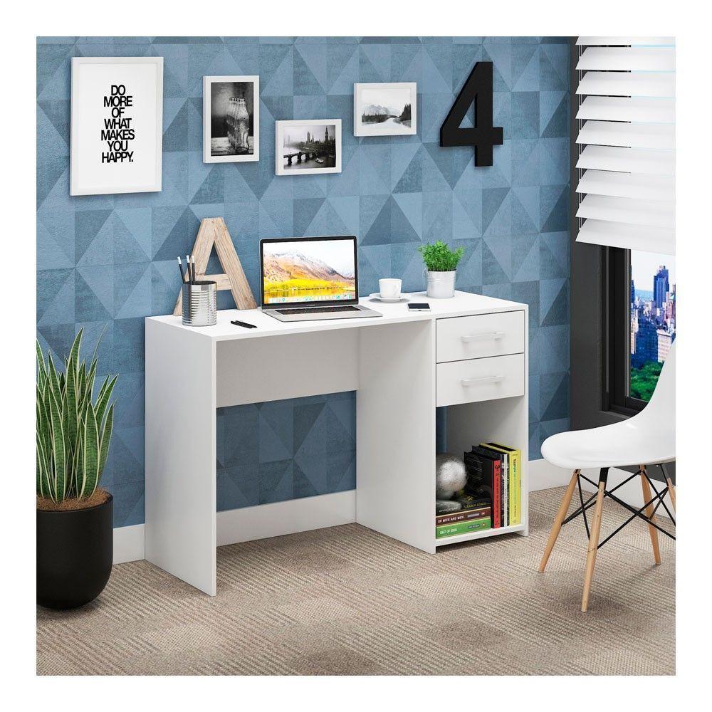 Escritorio con 2 Cajones Blanco ANDATO-1