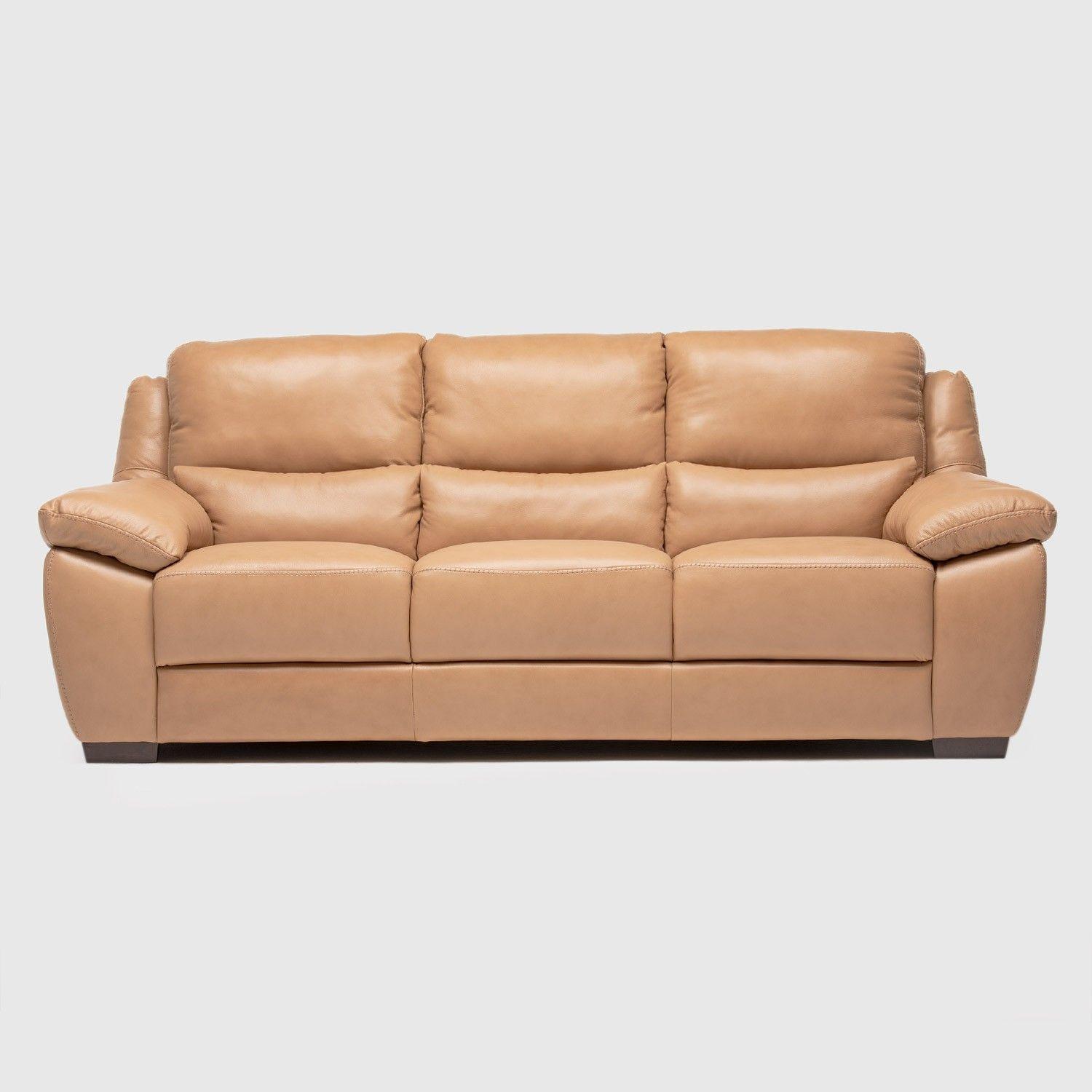 Sofá Venti 3 Cuerpos By Natuzzi Group Marrón Claro-0