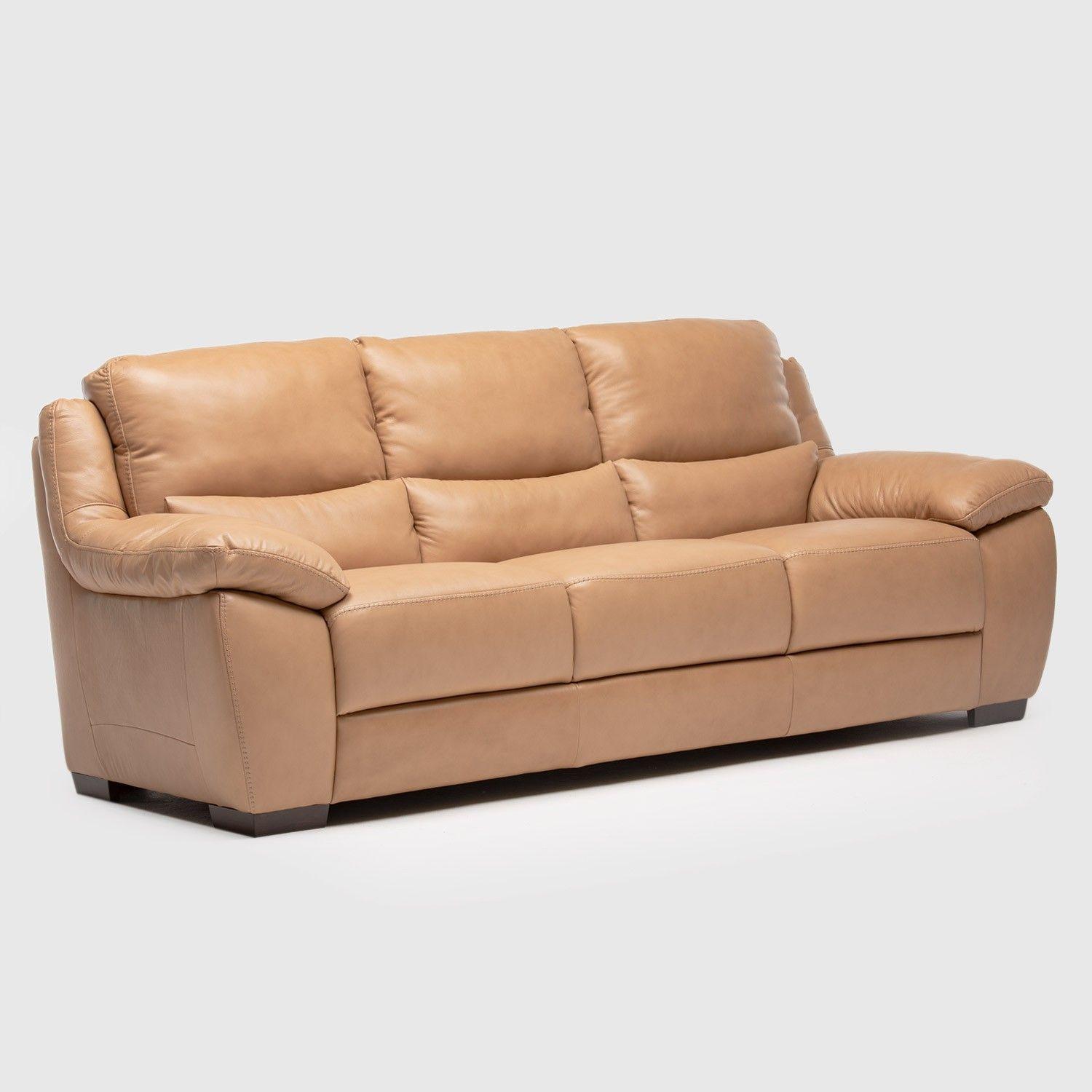 Sofá Venti 3 Cuerpos By Natuzzi Group Marrón Claro-1
