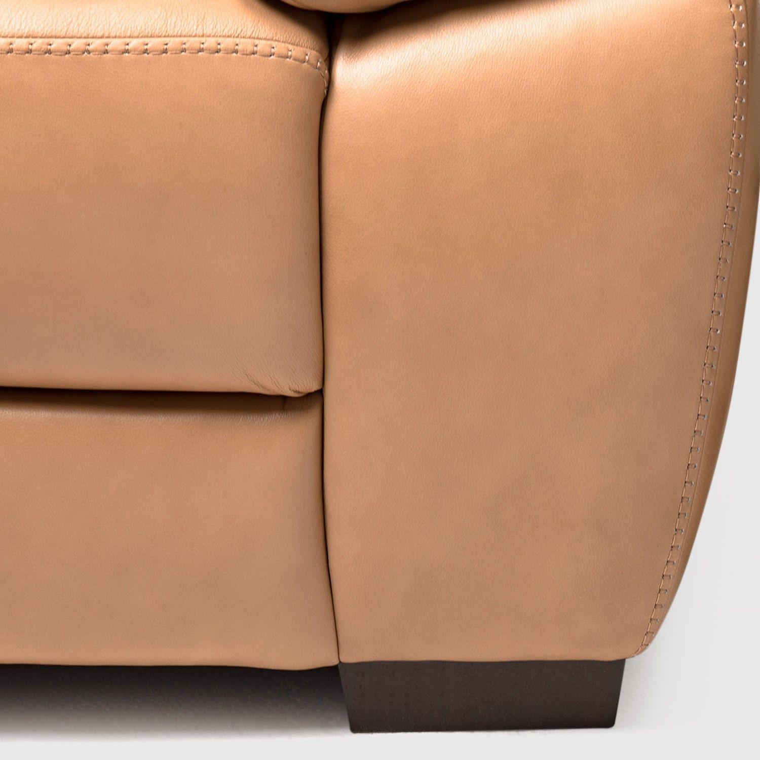 Sofá Venti 3 Cuerpos By Natuzzi Group Marrón Claro-3