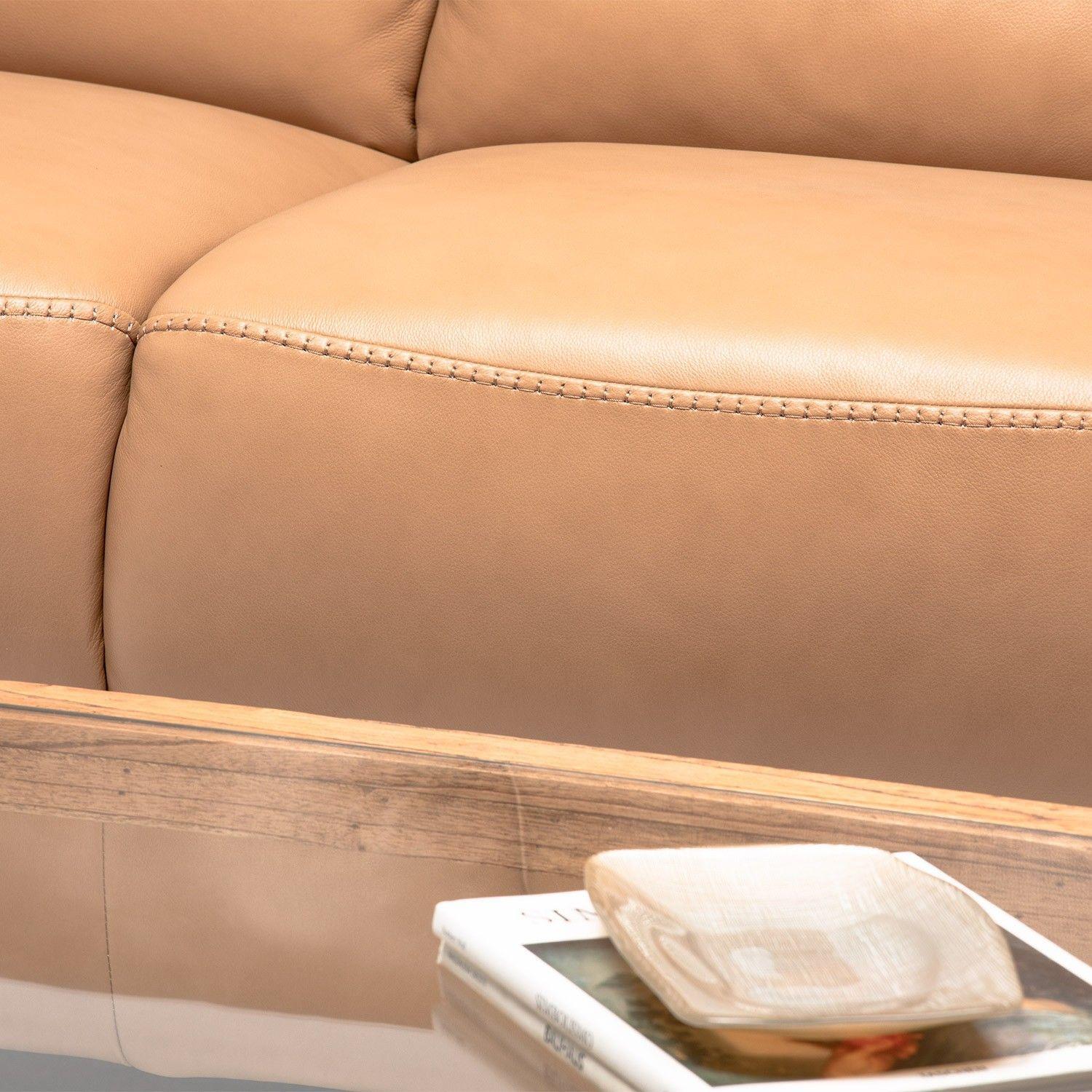 Sofá Venti 3 Cuerpos By Natuzzi Group Marrón Claro-4