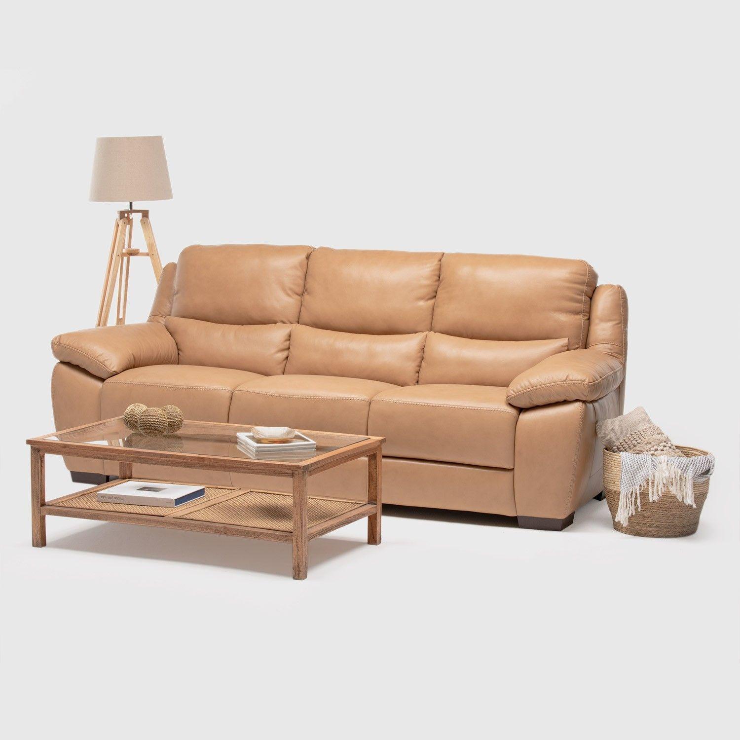 Sofá Venti 3 Cuerpos By Natuzzi Group Marrón Claro-2