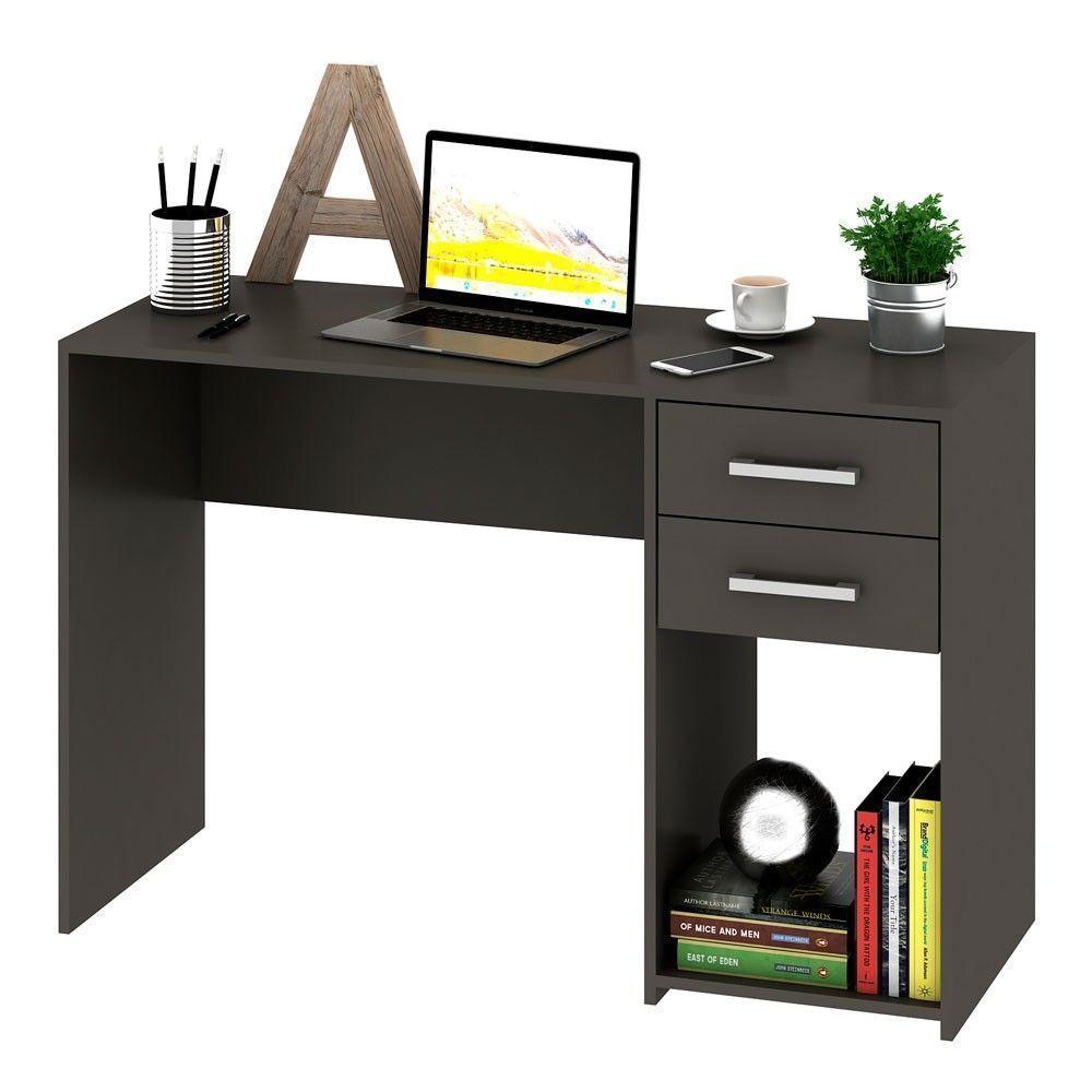 Escritorio con 2 Cajones Grafito ANDATO-0