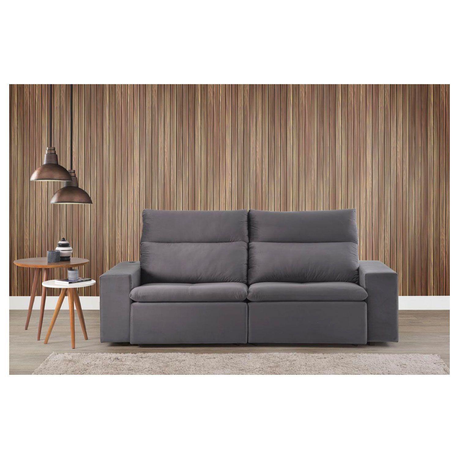 Sofá Massimo Reclinable Divano Gris-1