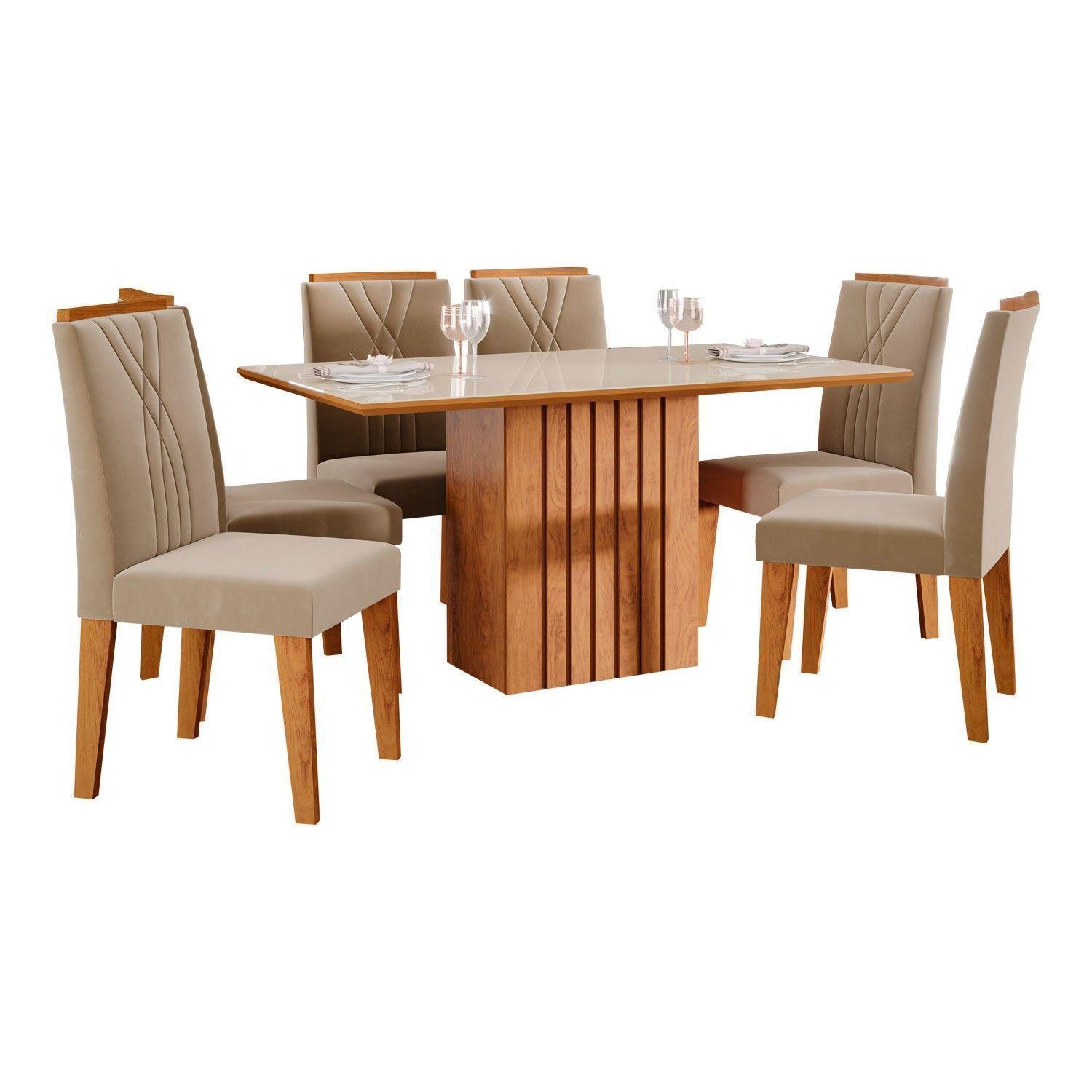 Juego de Comedor Avanti 6 Sillas Beige-0
