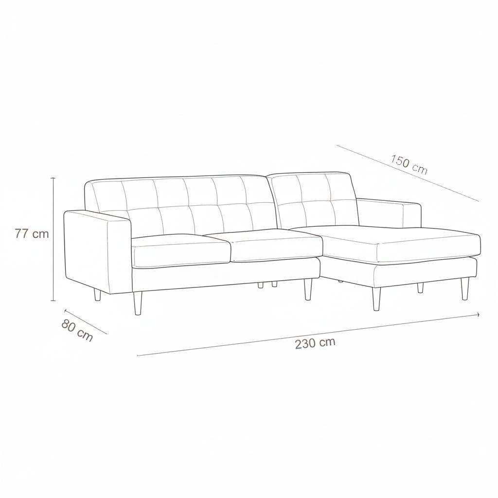 Seccional Acces 3 Cuerpos Beige Derecho-4