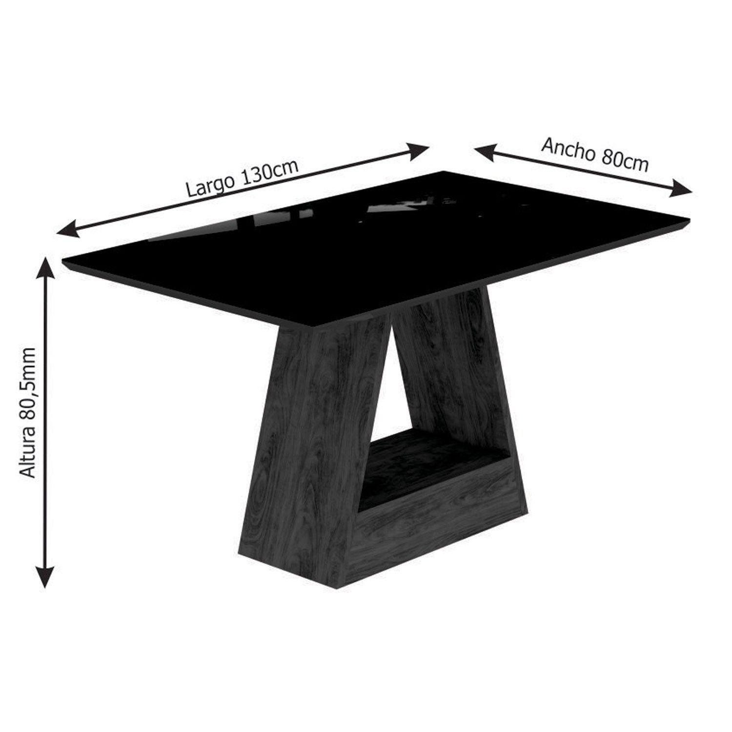 Juego de Comedor Piace 6 Sillas Chocolate-4