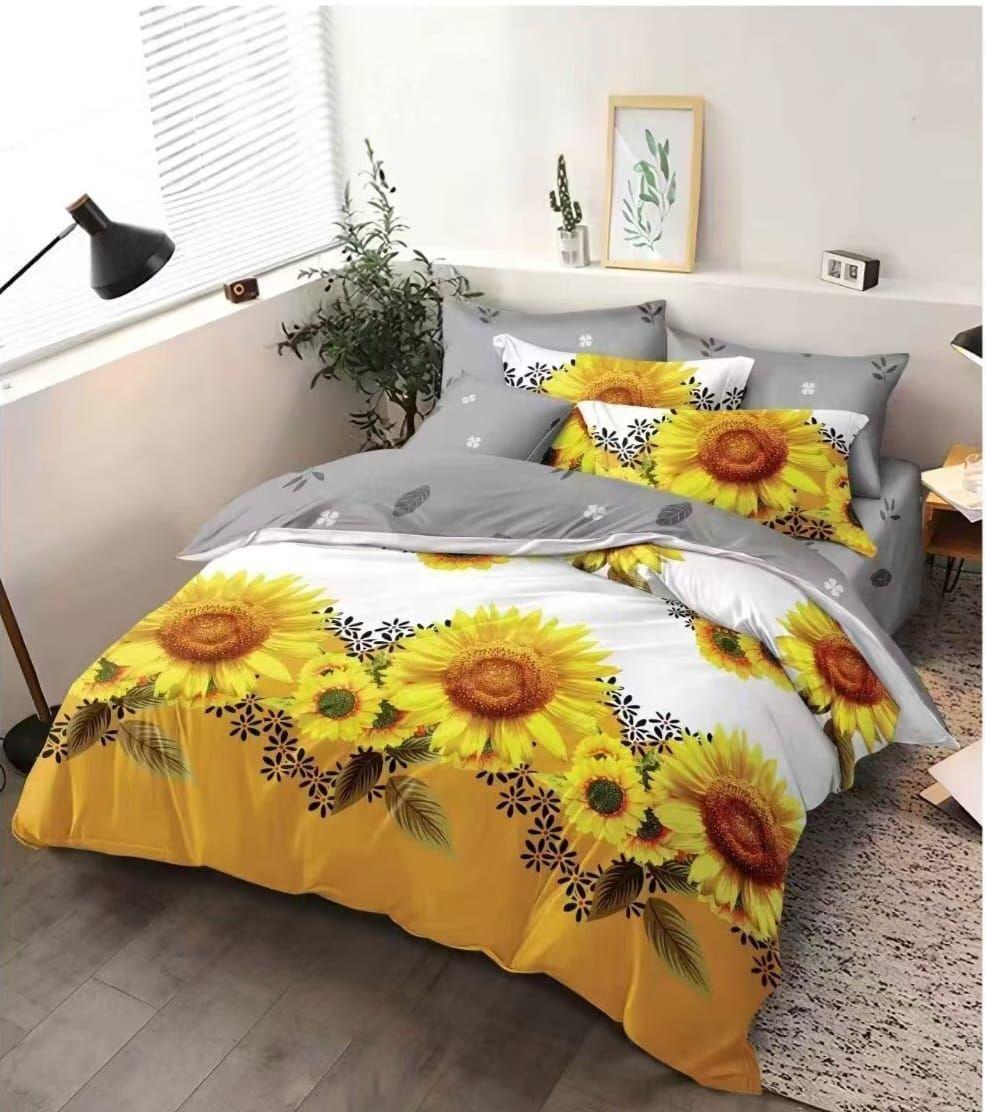sabana plaza y media con diseño girasol TF-1