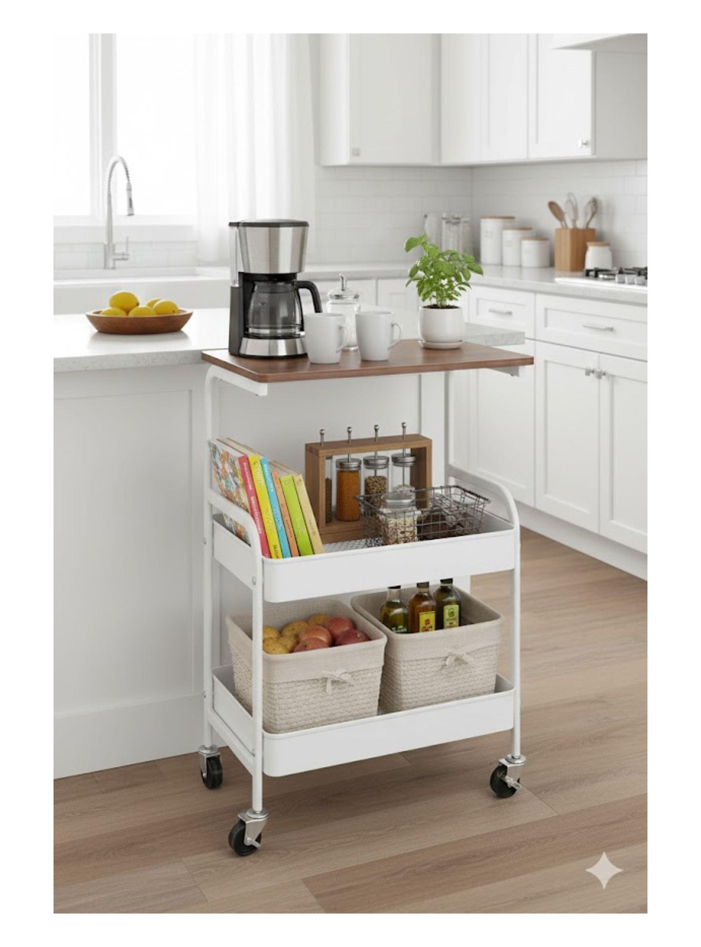 ORGANIZADOR DE 3 NIVELES CON RUEDAS MULTIFUNCIONAL BLANCO JR-4