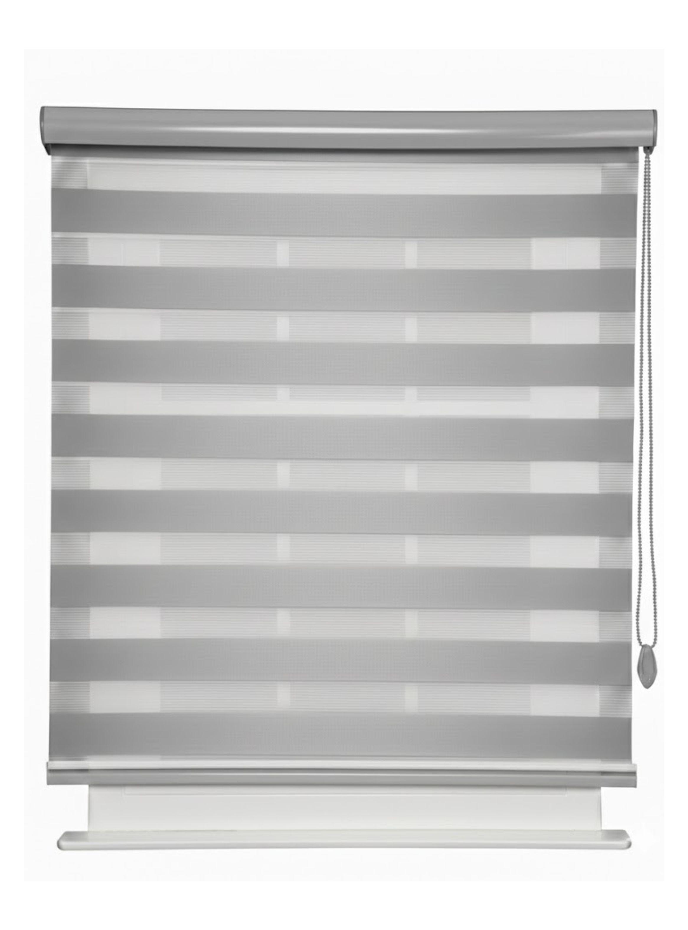 CORTINA ROLLER DUO ZEBRA DIA NOCHE 120X200 CM GRIS  TFI-2