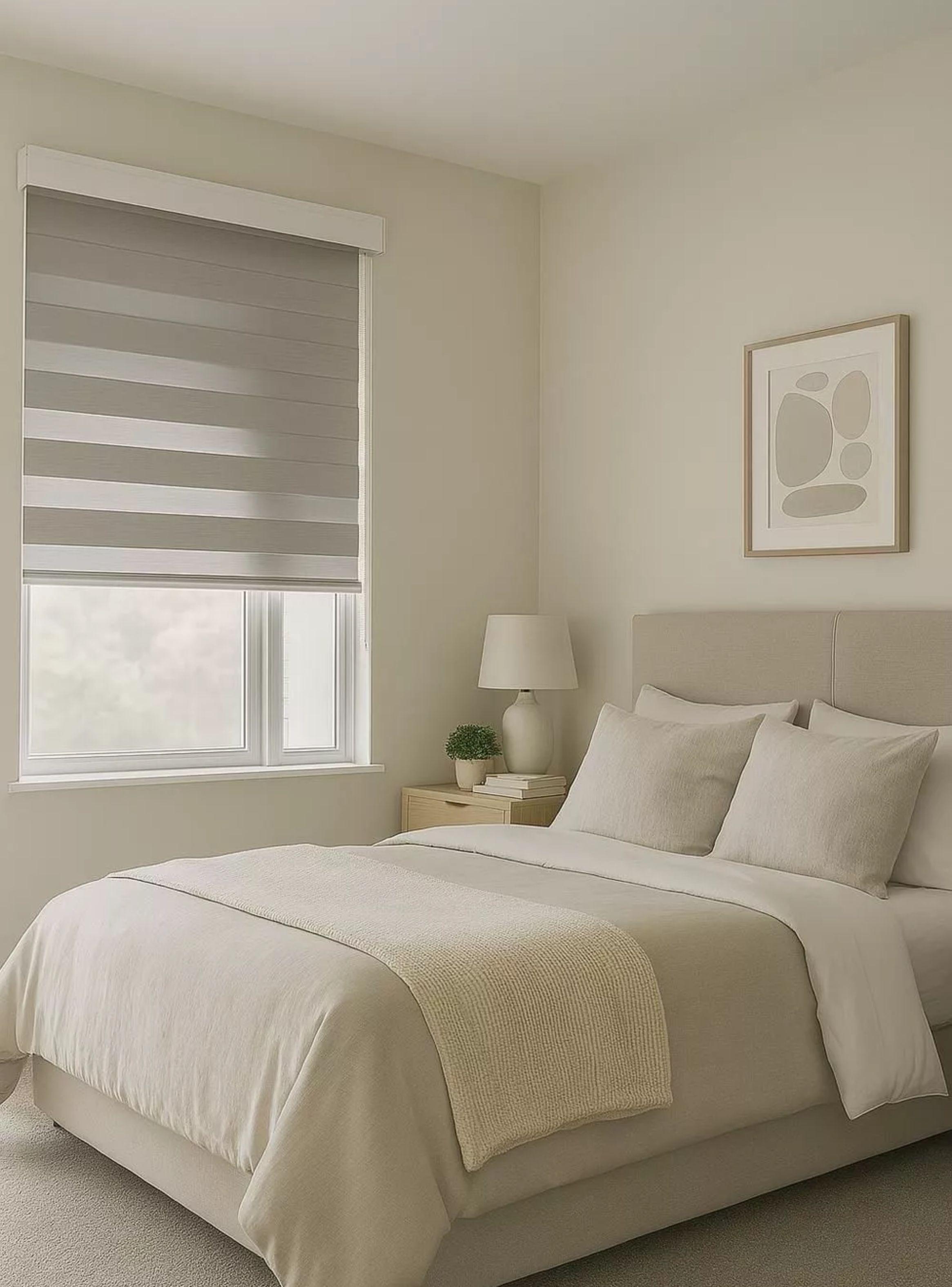 CORTINA ROLLER DUO ZEBRA DIA NOCHE 120X200 CM GRIS  TFI-5