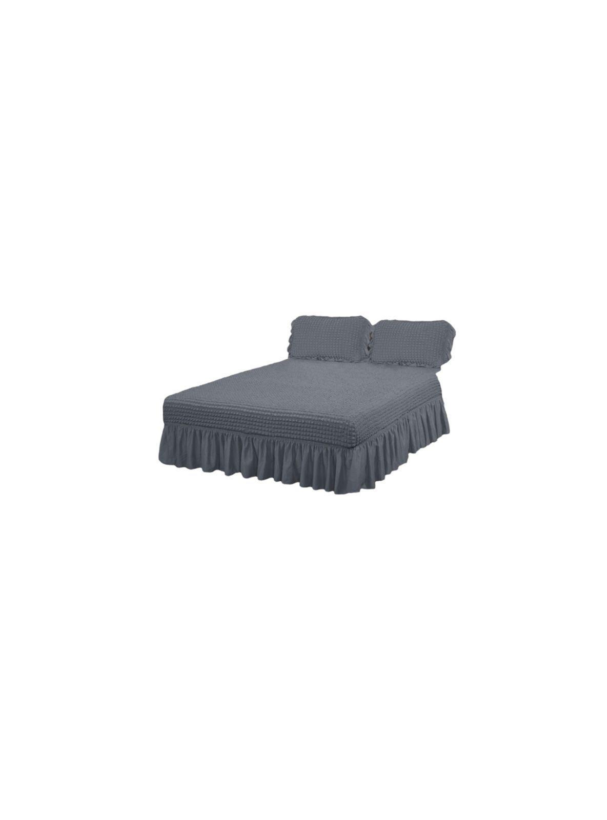 FALDON PARA CAMA 2PL  COLOR GRIS -1
