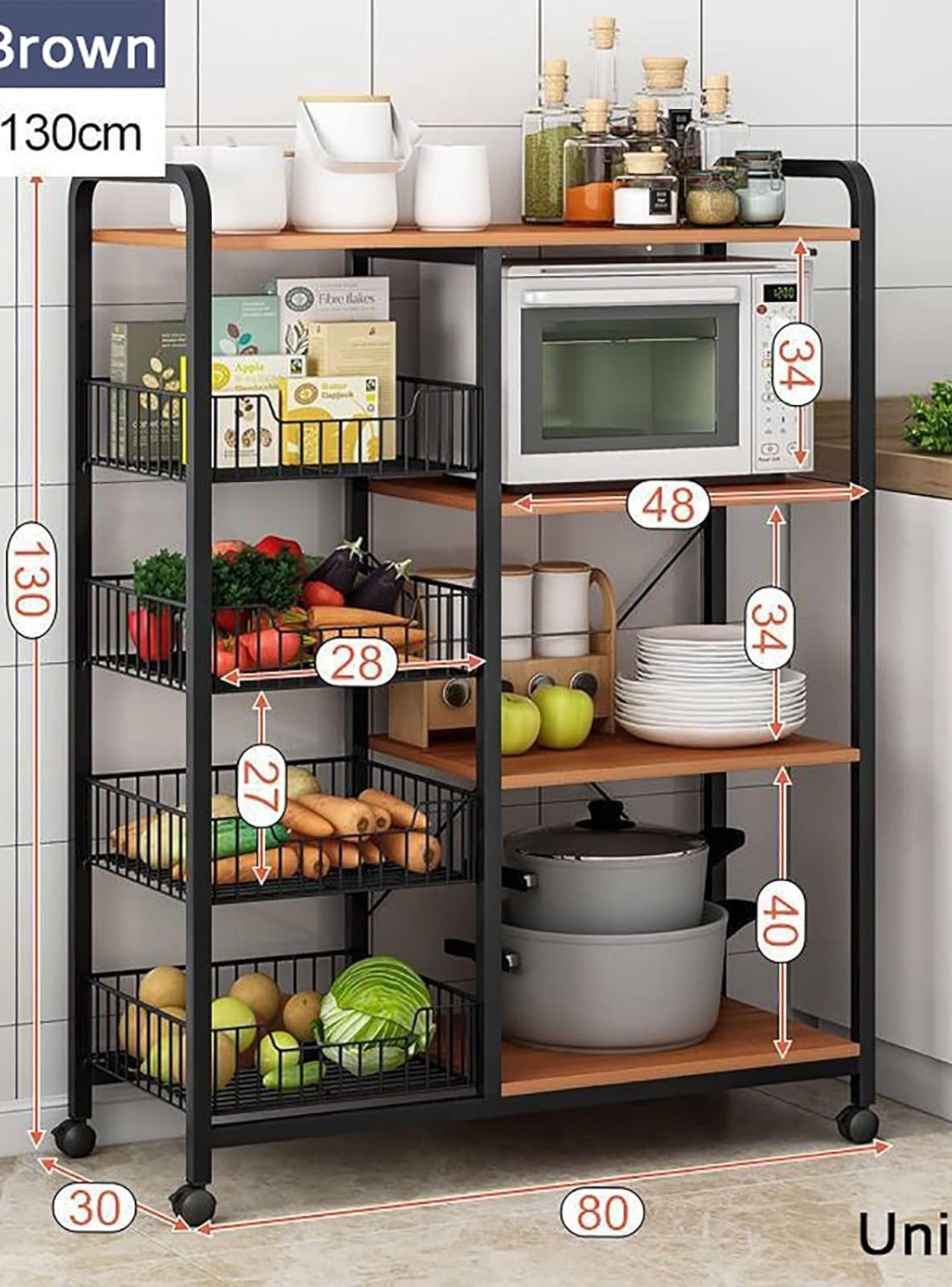 Mueble Organizador Cocina Estante Horno Microondas Despensa GSOL-2