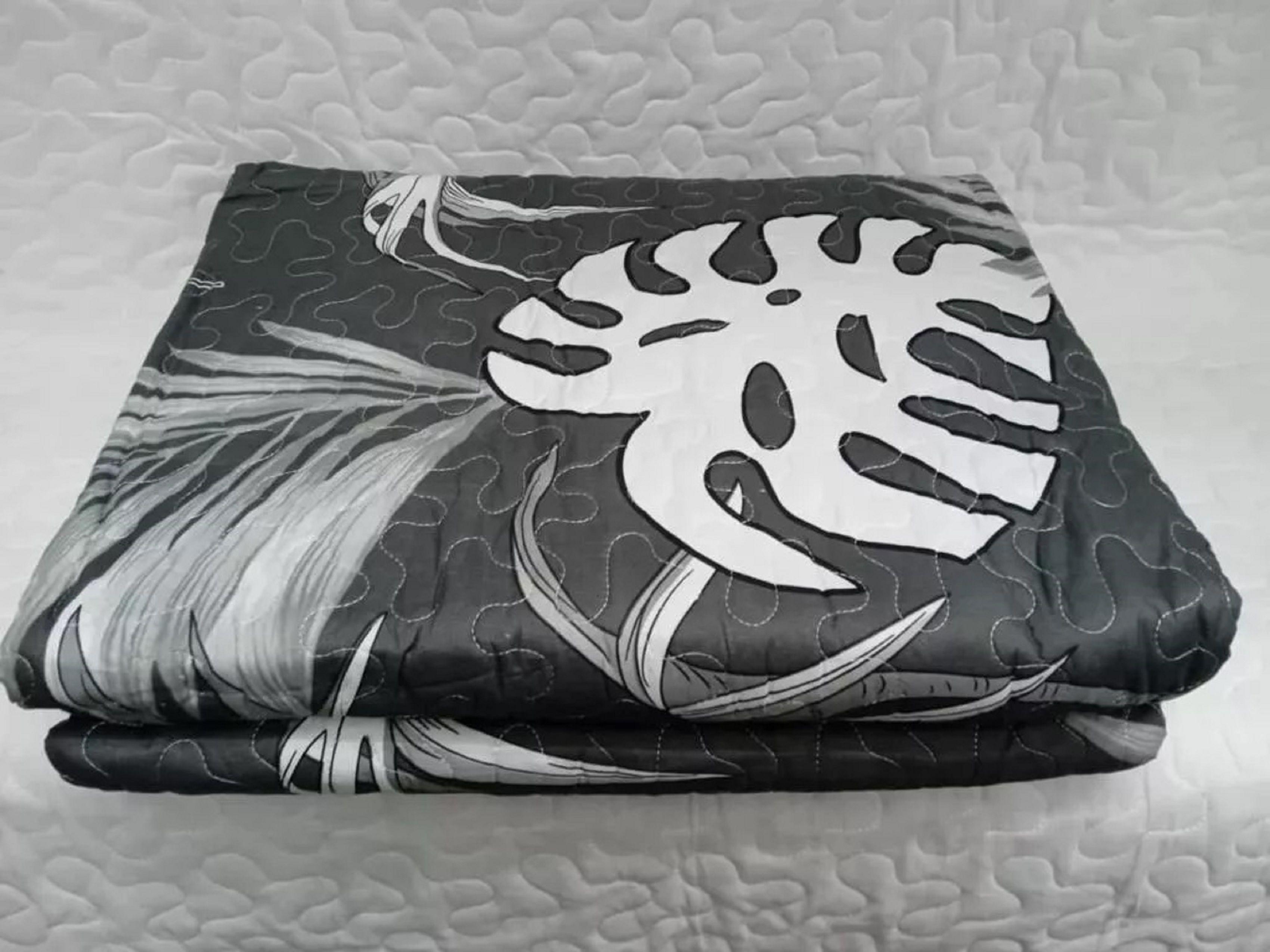 cubrecama gris hojas king delgado quilt de verano GSOL-2