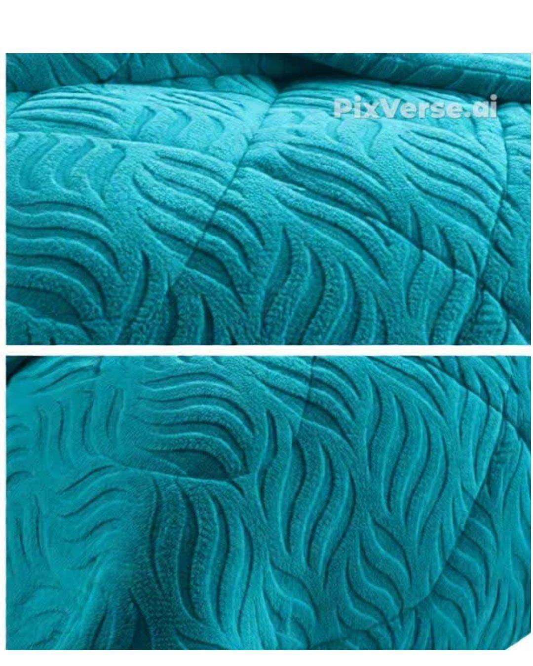 Cobertores elegantes de invierno texturizado con chiporro Relieve Hojas RB KING TF-2