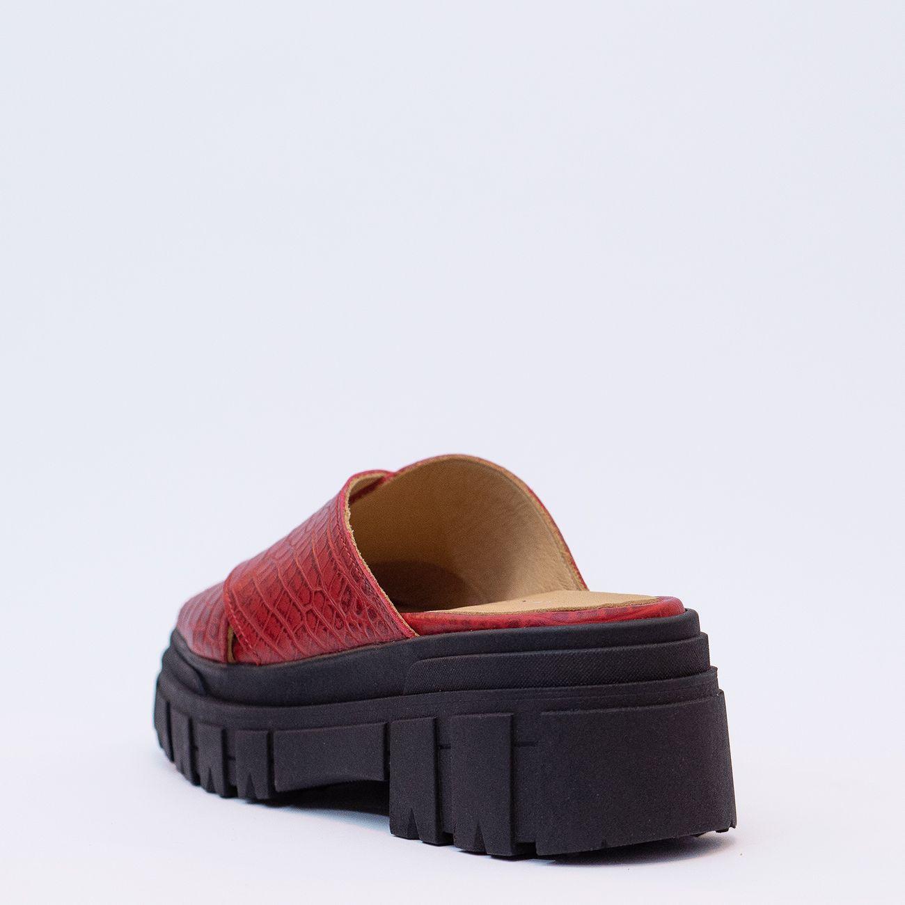 Sandalia Palermo Croco Rojo-3