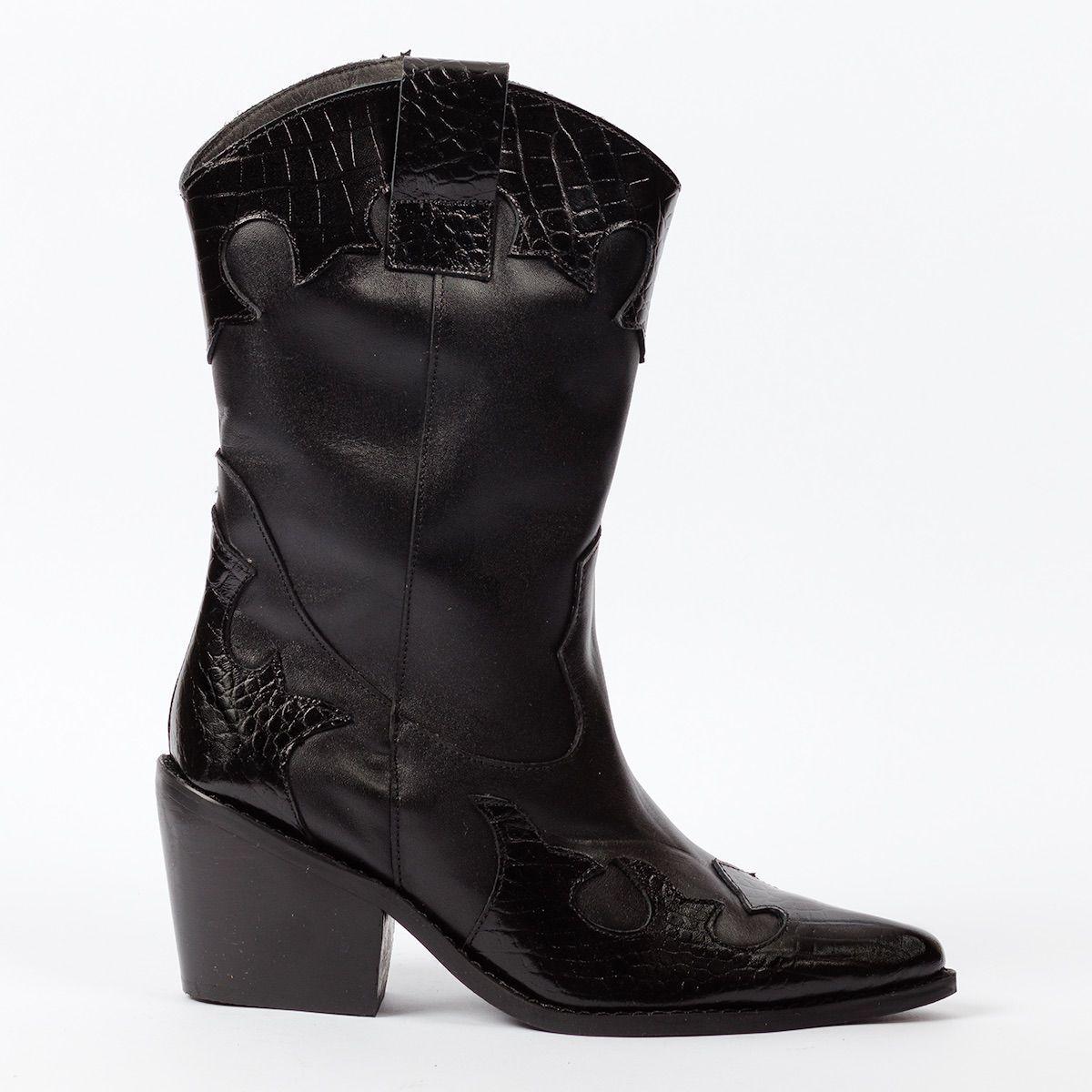 Bota Kansas Negro/Caiman Negro-1